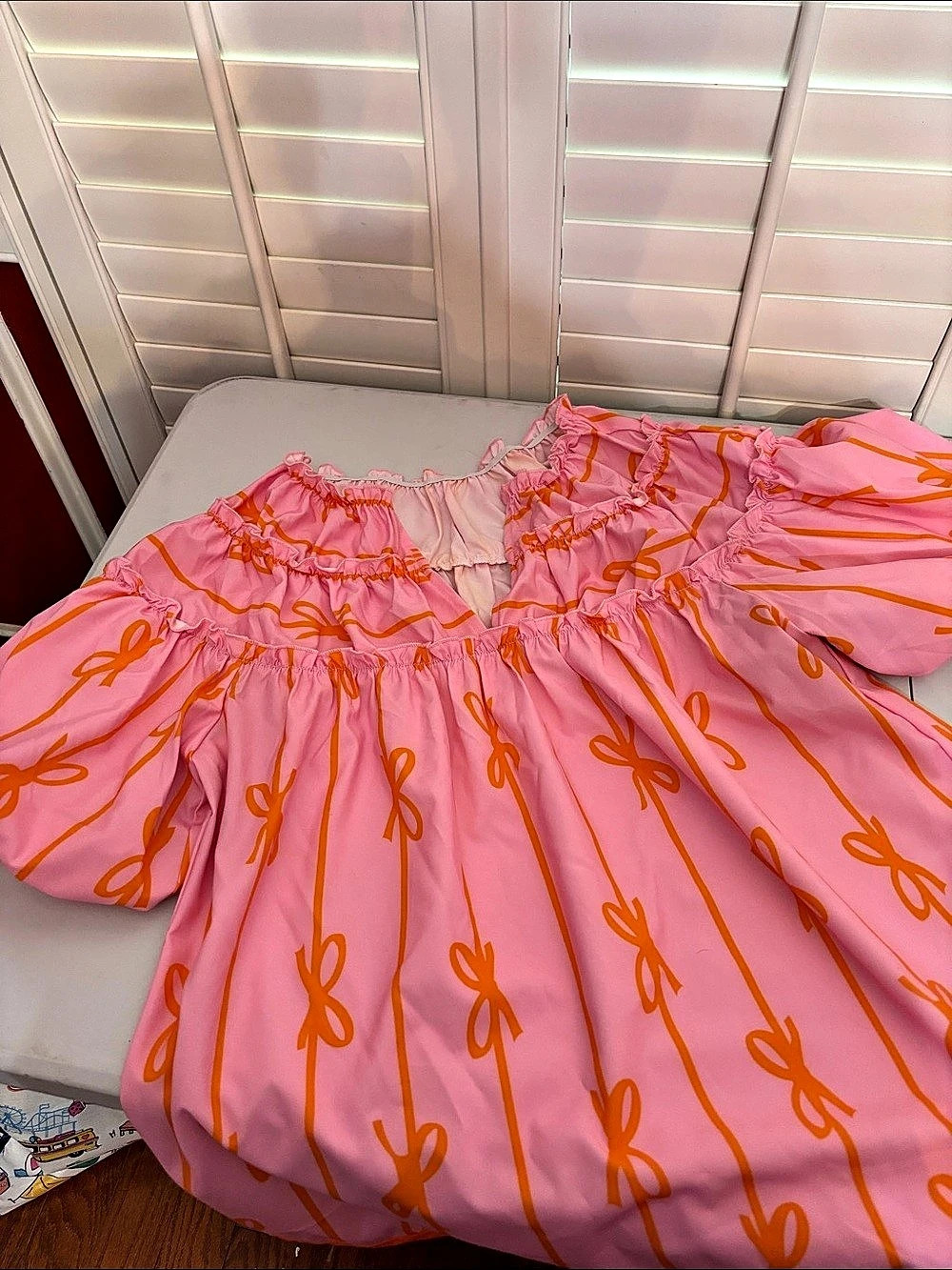 Shein RT8263 Mini Dress Pink & Orange Size Large Like New